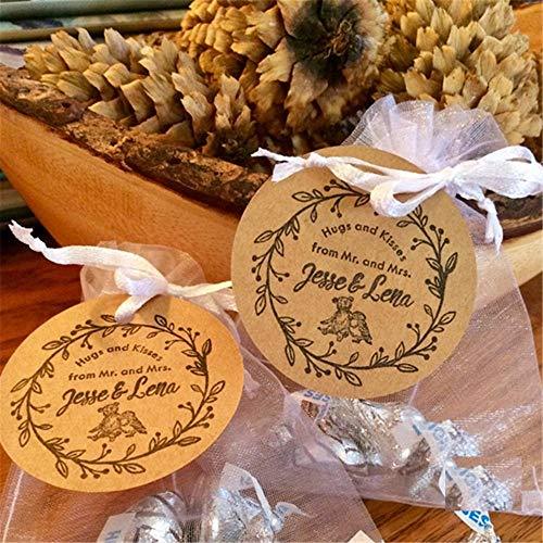 G2PLUS Personalised Vintage Style Mason Jar Shaped Tags,100 Pcs Brown Kraft Paper Gift Tags with 30m Natural Jute Twine for DIY and Craft