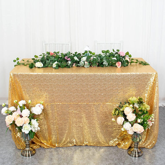 60x102-Inch Rectangle Sequin Tablecloth Wine Table Cover Decorations f – If  you say i do