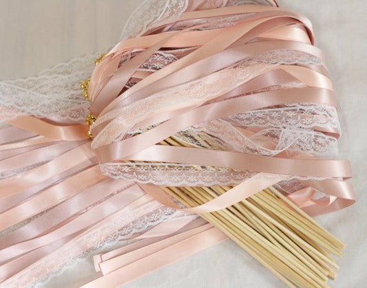 30pcs Wedding Streamers, Silk Ribbon Wands, Pet Tassel Wands, Chromatic  Silk