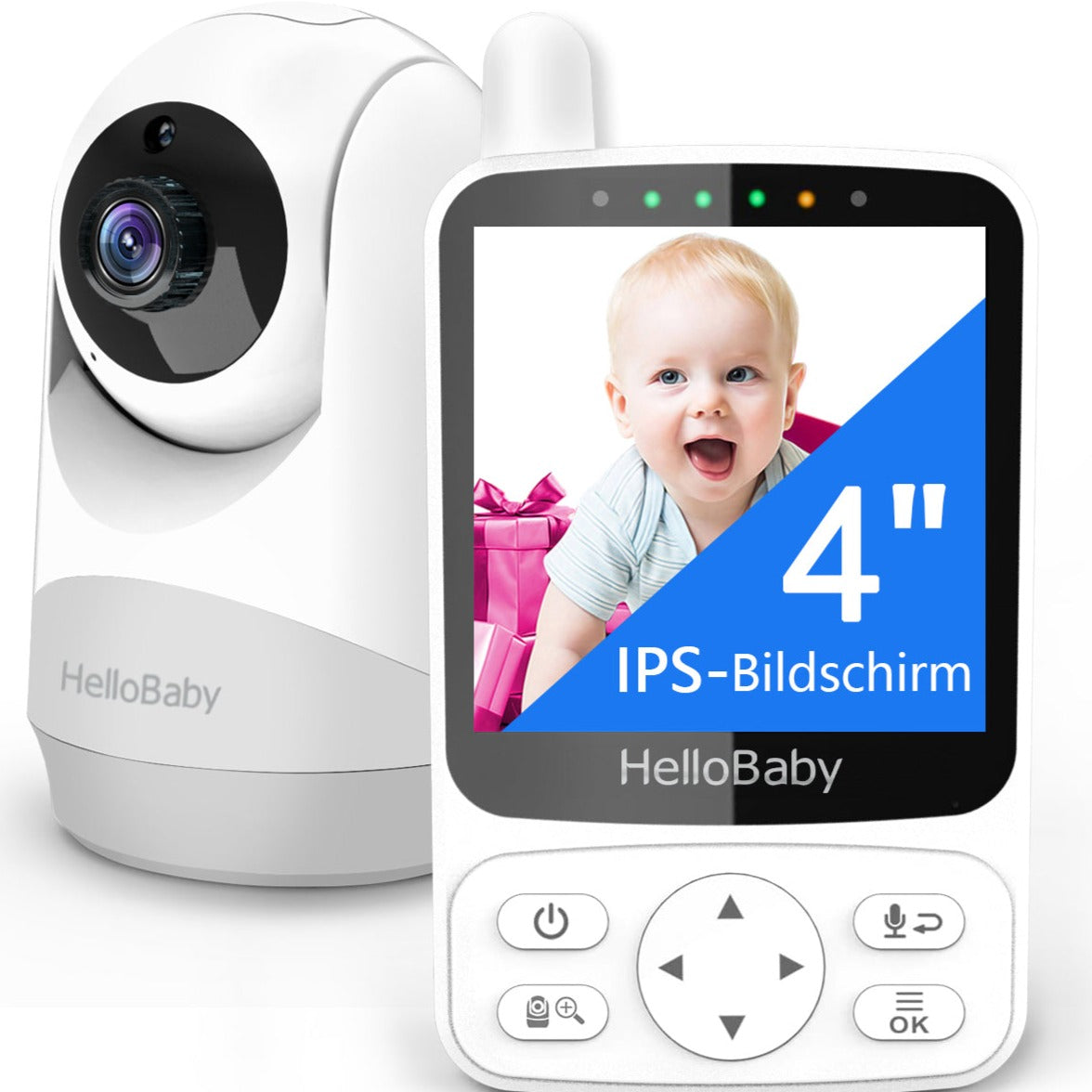 Babyphone Camera, HelloBaby HB65 Bébé Moniteur Vidéo,Écran de 3,2