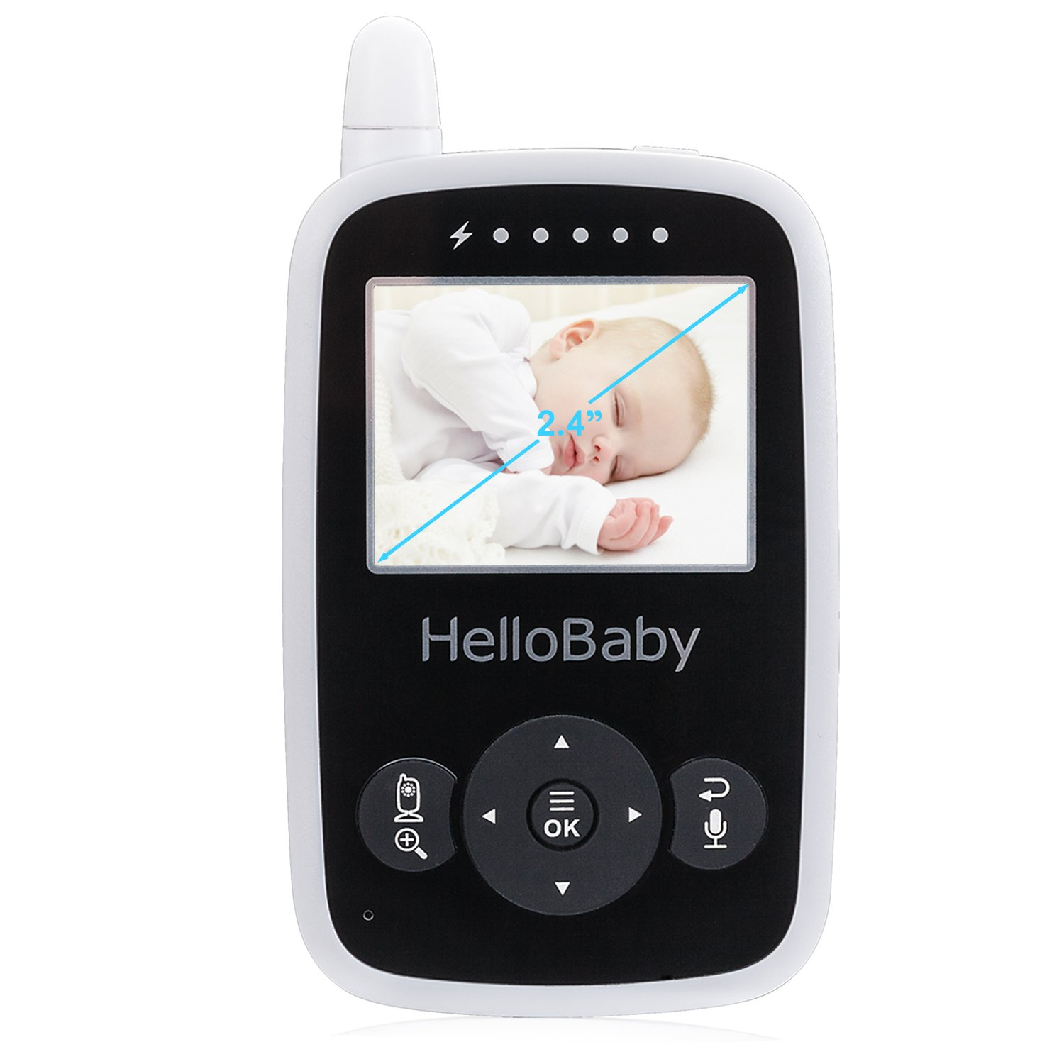 HelloBaby Baby Monitor-HB6336 with Camera and Audio, 3.2 IPS Color  Display, Full Remote Pan Zoom, IR Night Vision, 1000 ft. Range, Wall Mount,  No