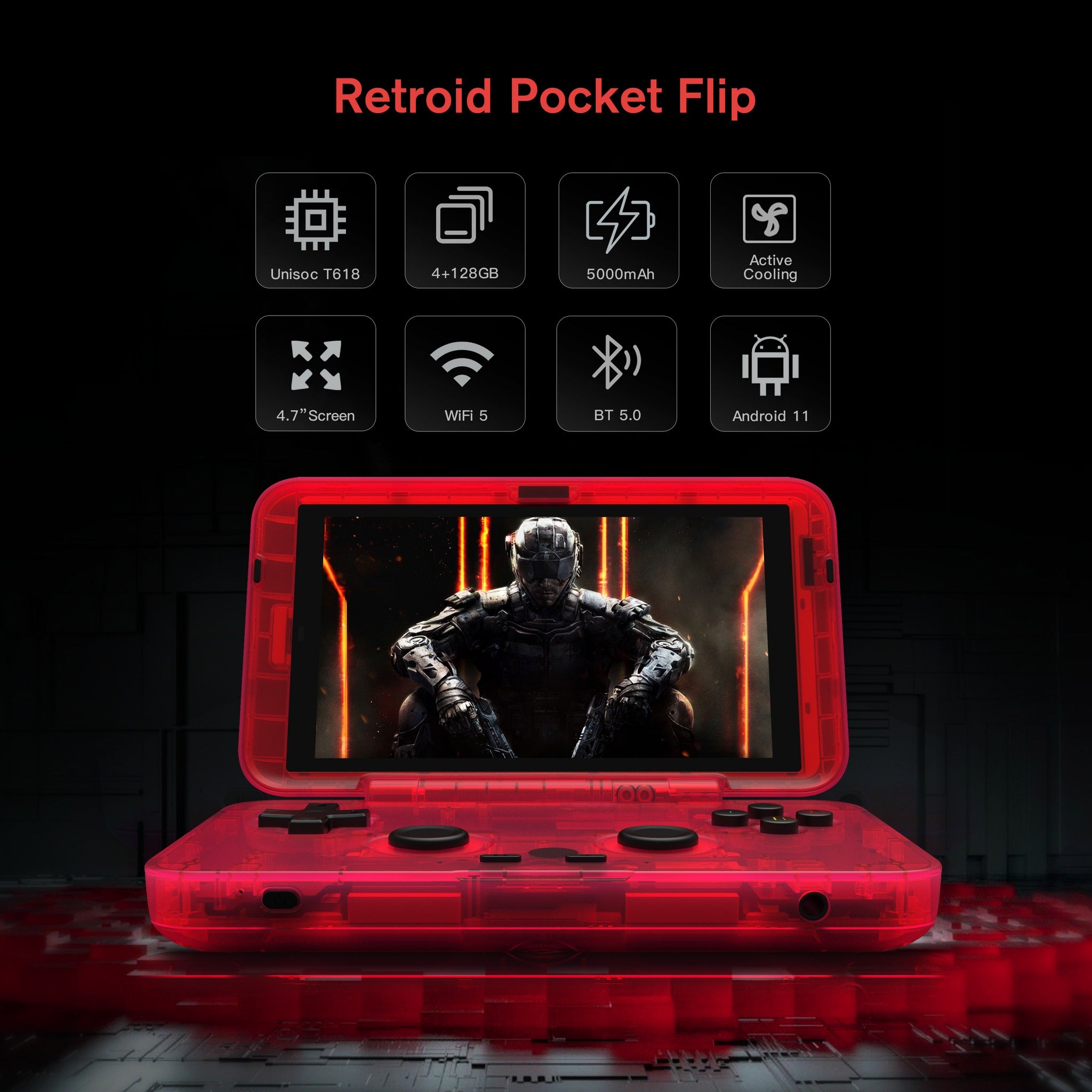 Retroid Pocket Flip Handheld Retro Gaming System