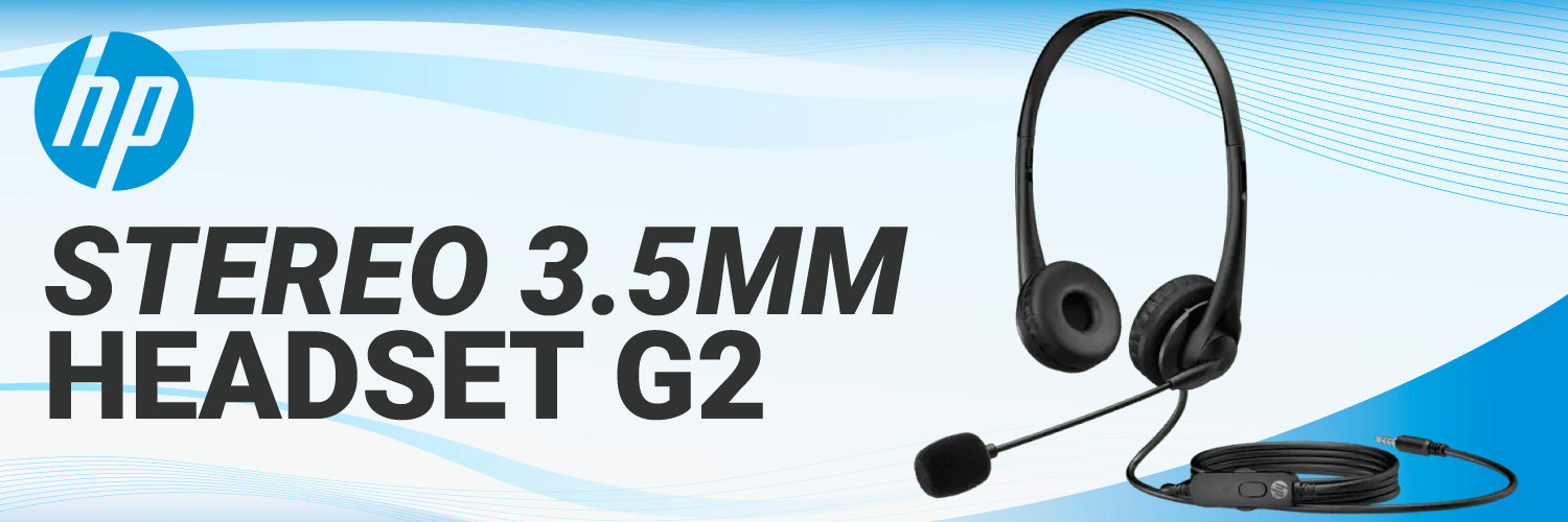 HP STEREO 3.5MM WIRED HEADSET G2 (BLACK) (428H6AA)