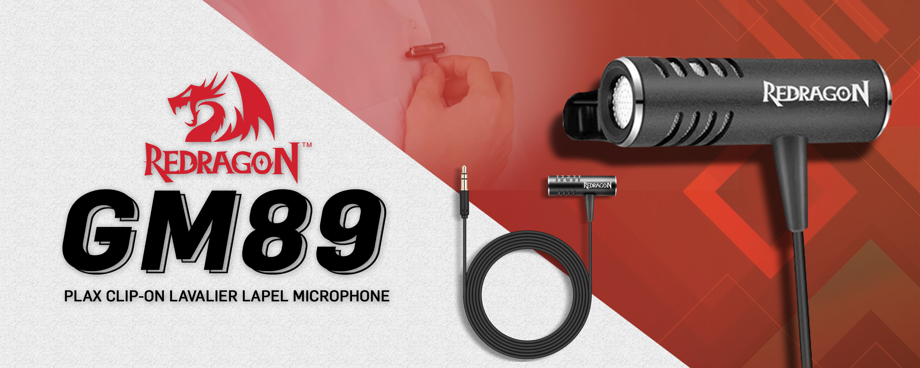 Redragon Gm 89 Plax, Clip-on Lavalier Lapel Microphone