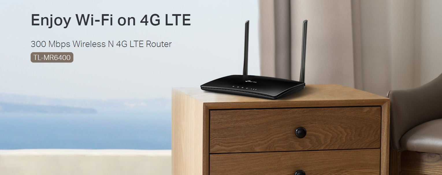 TP-Link 300 Mbps Wi-Fi 4G LTE Router (TL-MR6400)