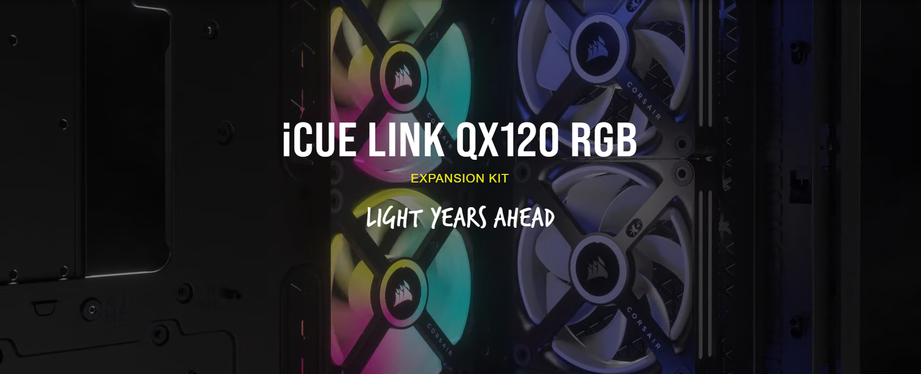 iCUE LINK QX120 RGB 120mm PWM PC Fans Starter Kit with iCUE LINK System Hub