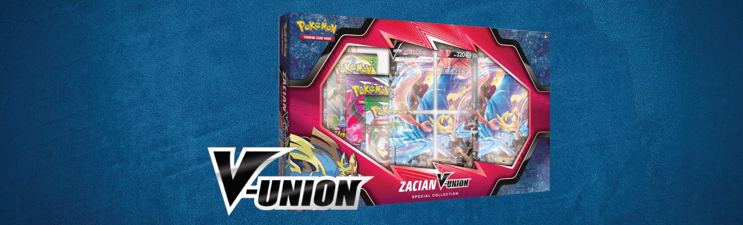 Card Pokémon Box Zacian V-União - LOJA GAMEUP