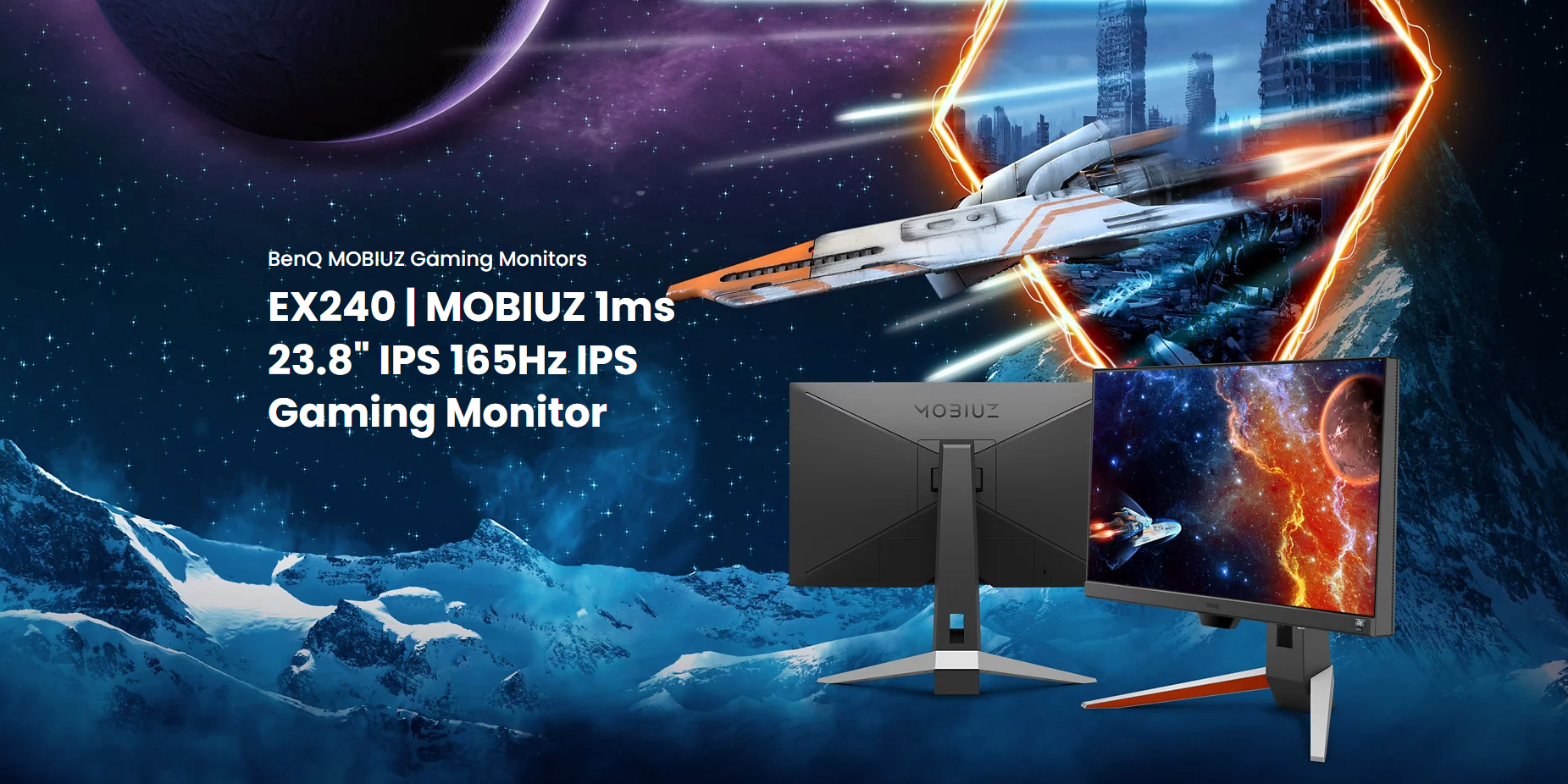 EX240 MOBIUZ 165Hz 1ms IPS 1080p Gaming Monitor