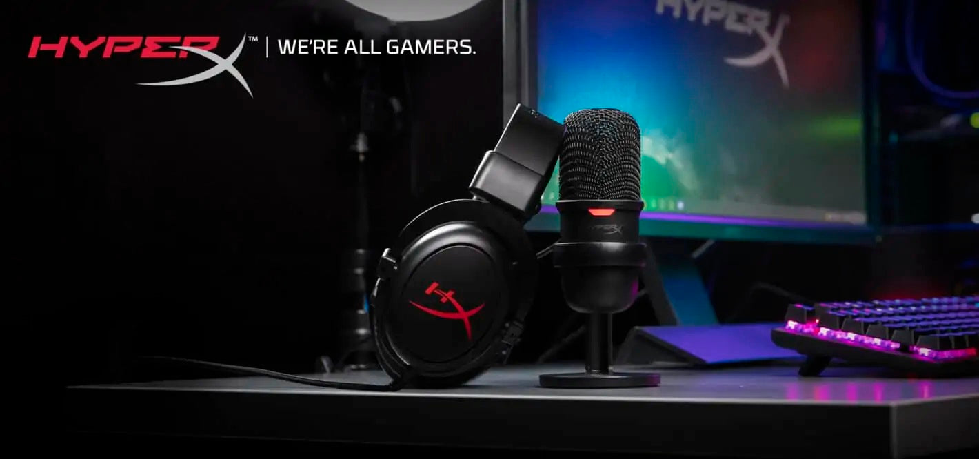 Combo Gaming HyperX Streamer Starter Pack Cloud Core +  SoloCast,Audifonos,For video editors, streamers, and gamers looking for a  USB microphone with