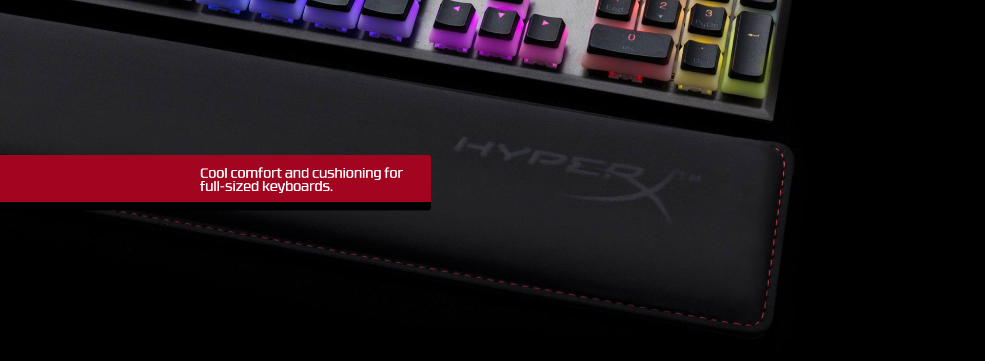 HyperX Wrist Rest Ergonomic Design W/ Cool Gel Memory Foam (Black)