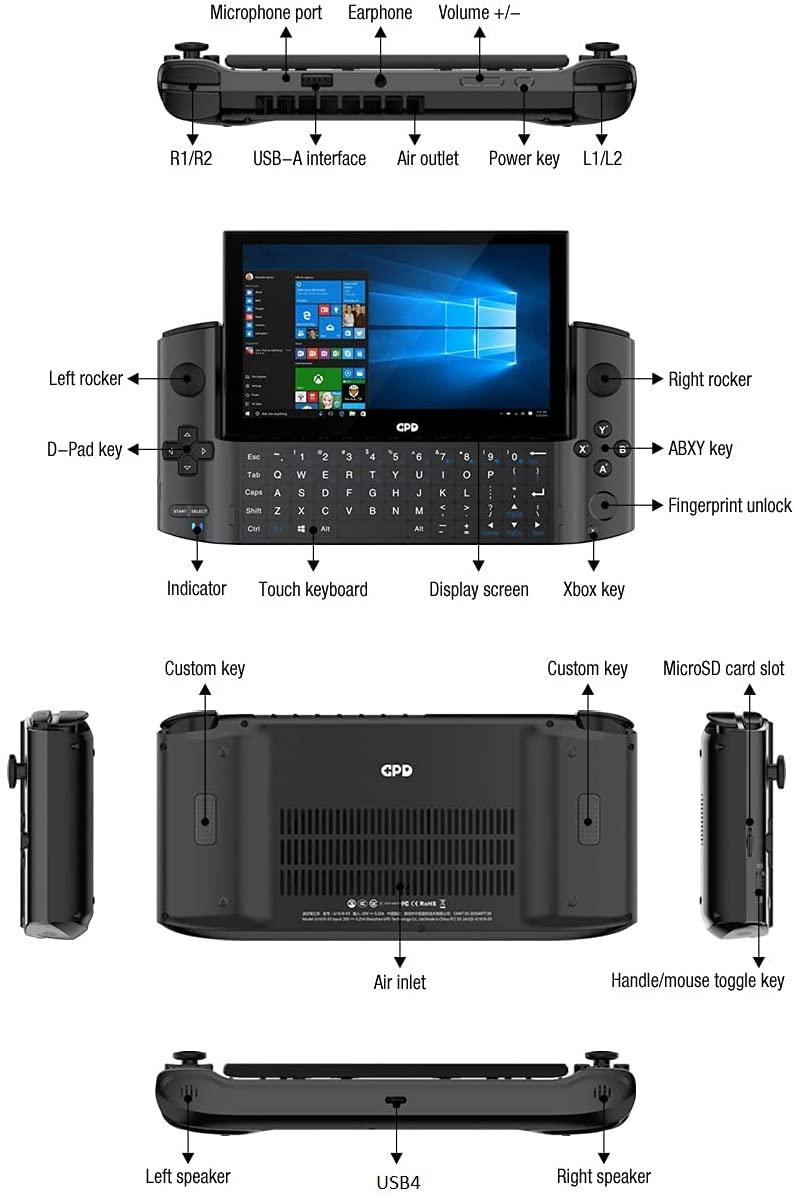 GPD WIN3 I7 1195G7 16GB 1TB SSD HANDHELD GAME CONSOLE