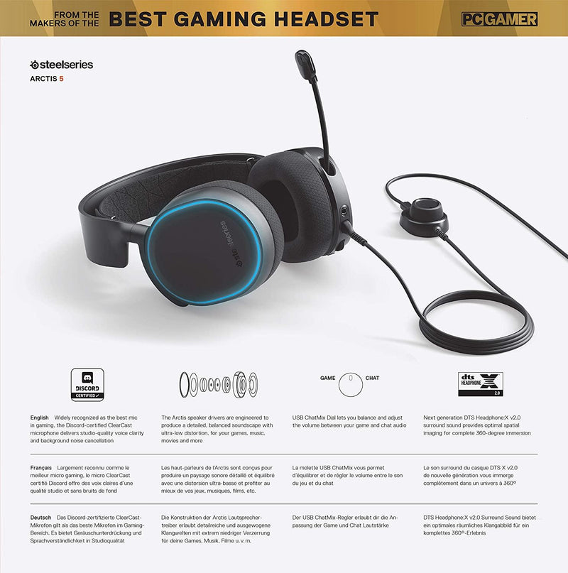 steelseries arctis 5 ps4 surround sound