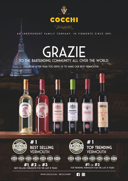 Drinks International 2024 Cocchi Vermouth bottles thanks for voting