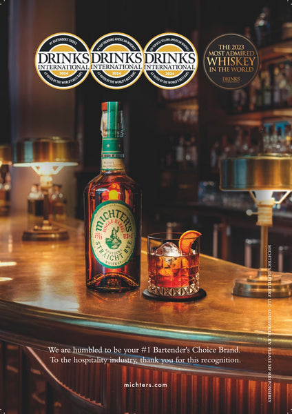 Thank you poster for Michter's high rankings in the Drinks International Brands Report 2024