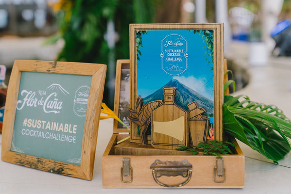 Flor de Cana Sustainable challenge wooden framed fliers