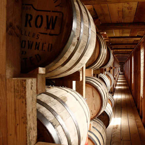 Lux Row Distillery stocked wooden barrels with Eztra Brooks Whiskey Bourbon