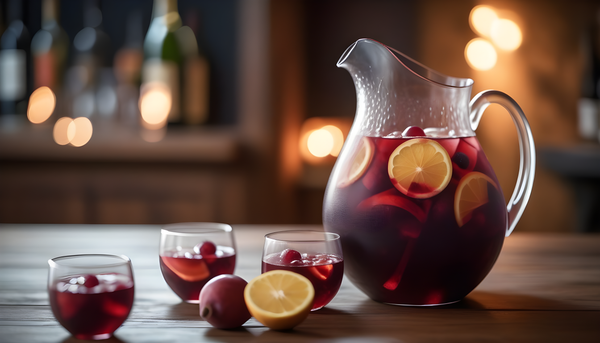 a classic wine pitcher with red sangria