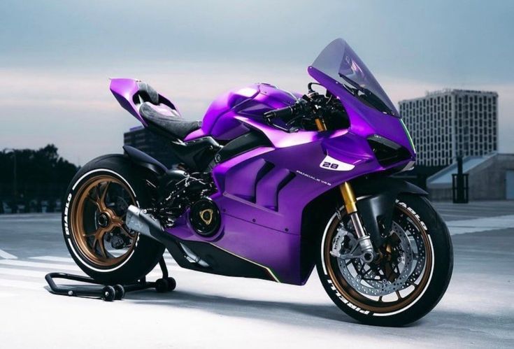 Purple Motorcycle Wrap