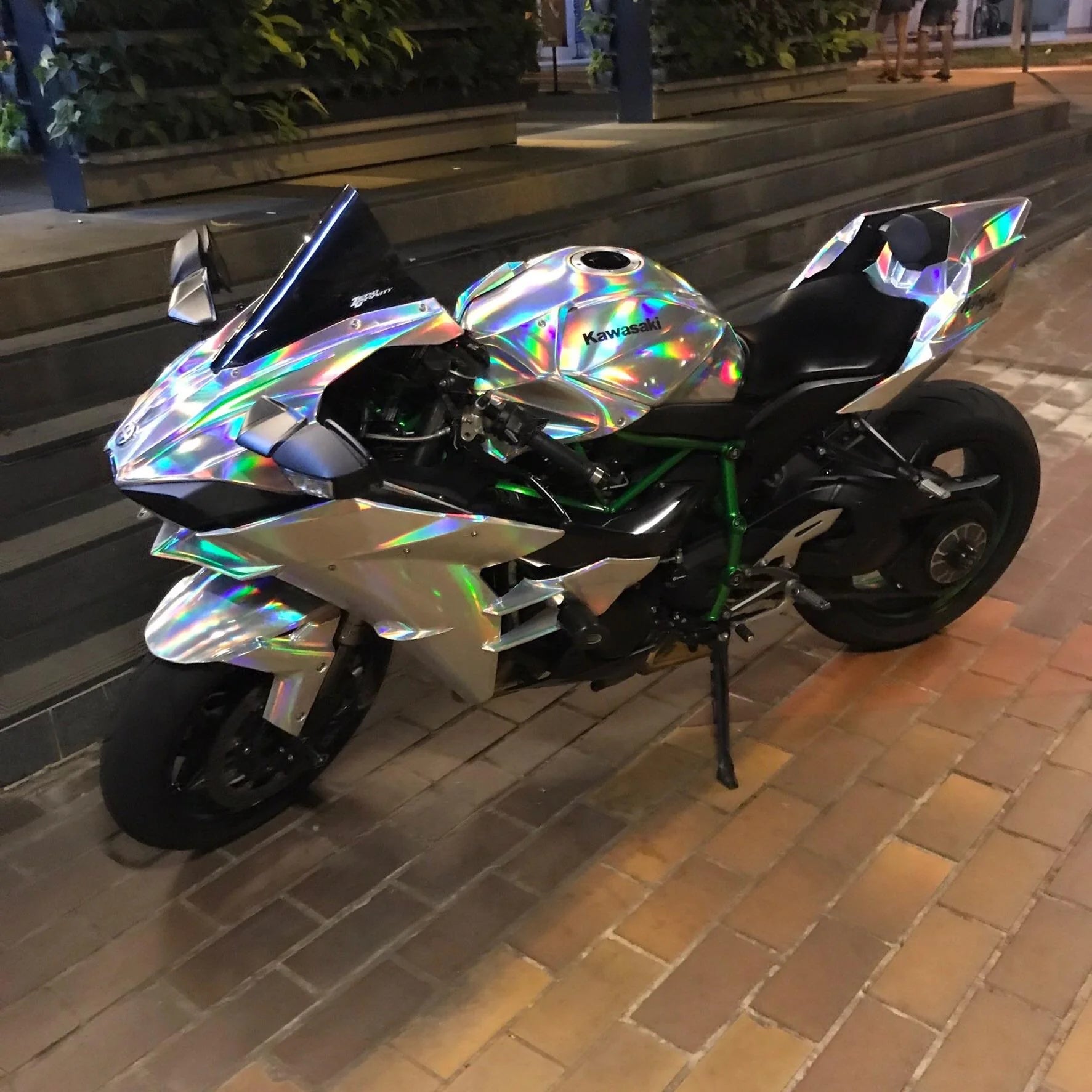 Chrome bike wrap store