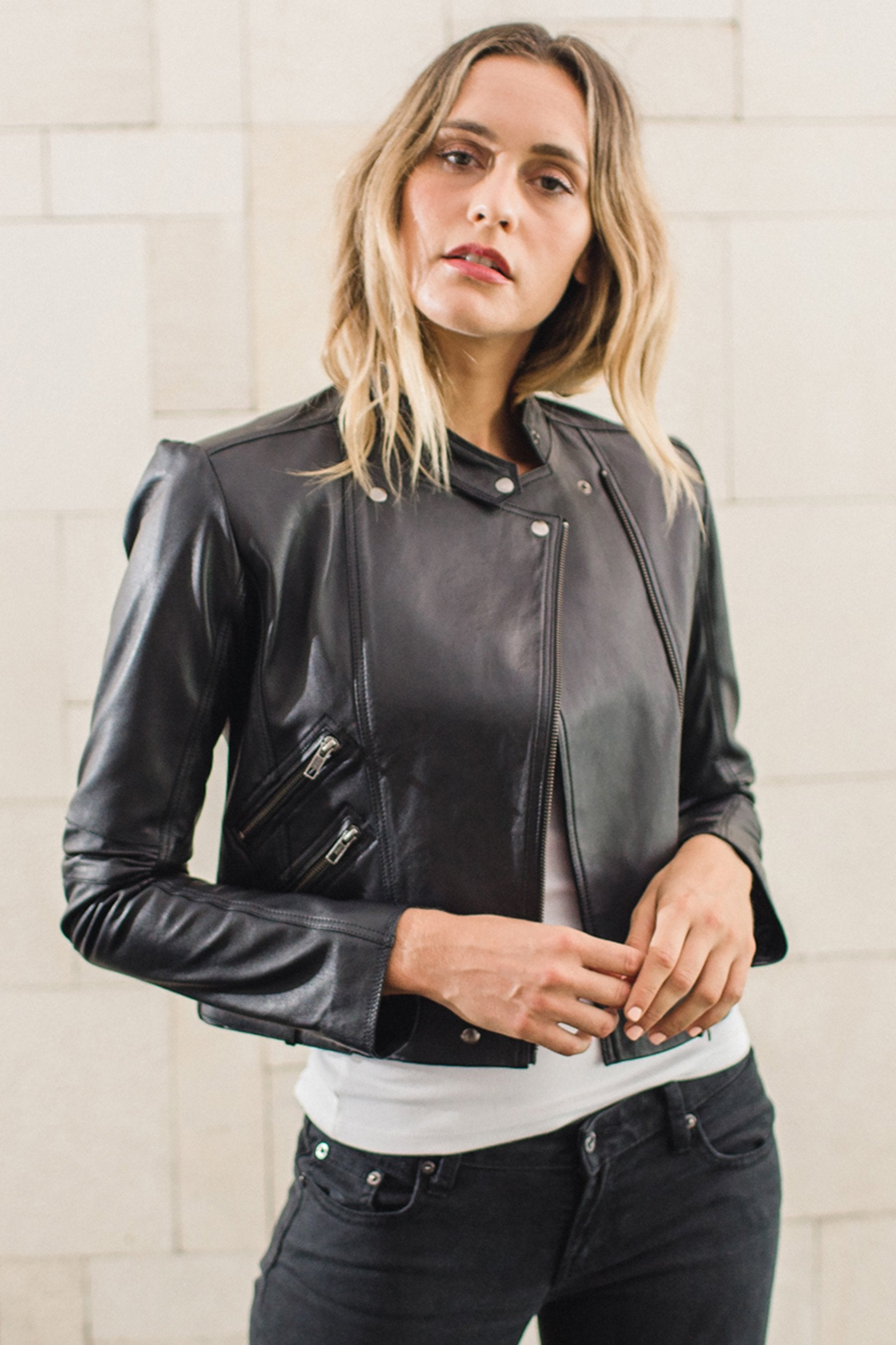 Imogen Biker Jacket | Black – Betty and Lola