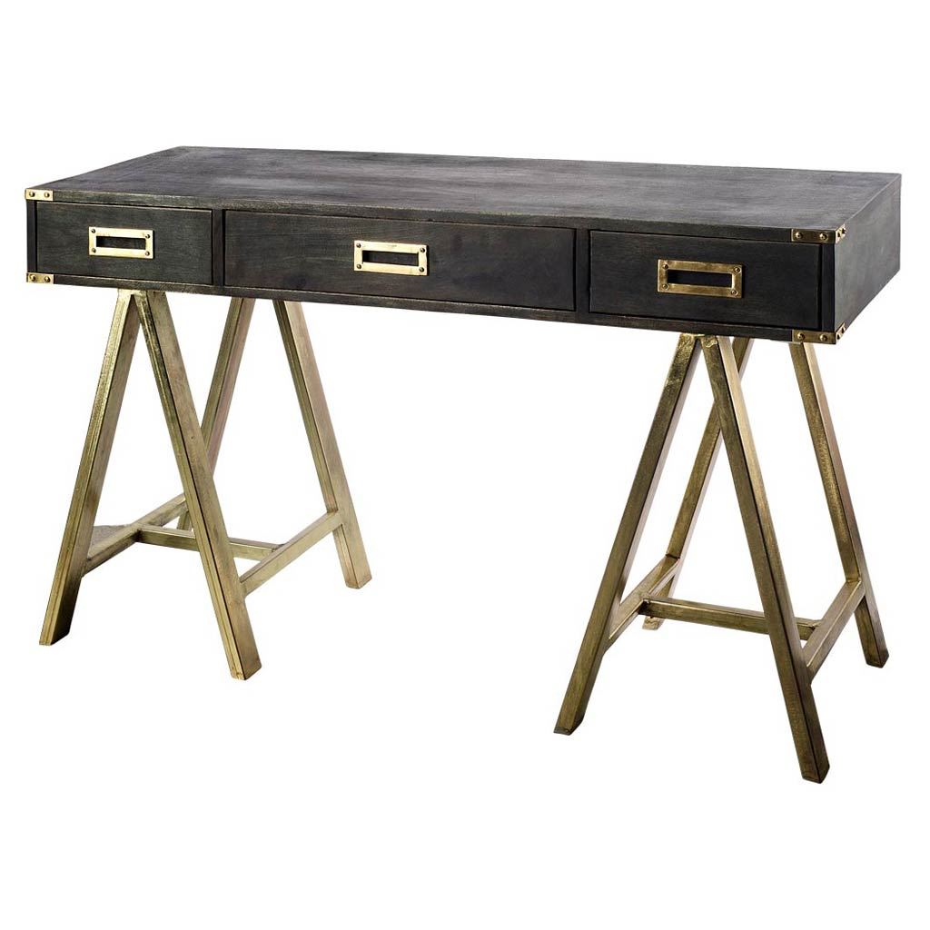 Vintage Inspired Campaign Desk Centuria