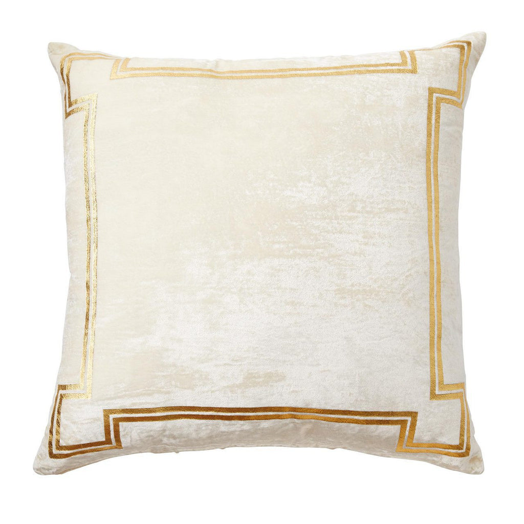 ivory velvet pillows