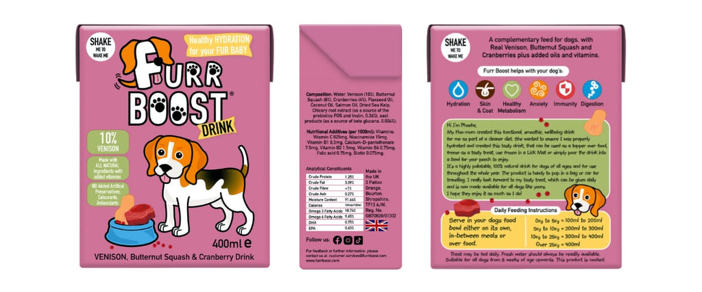 Furr Boost dog drinks - venison flavour