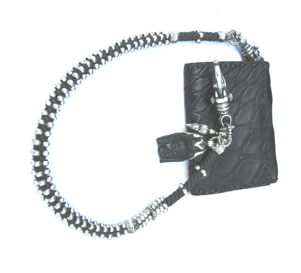 Ebony Beaded & Mega Metal Wallet Chains – Turchin Jewelry