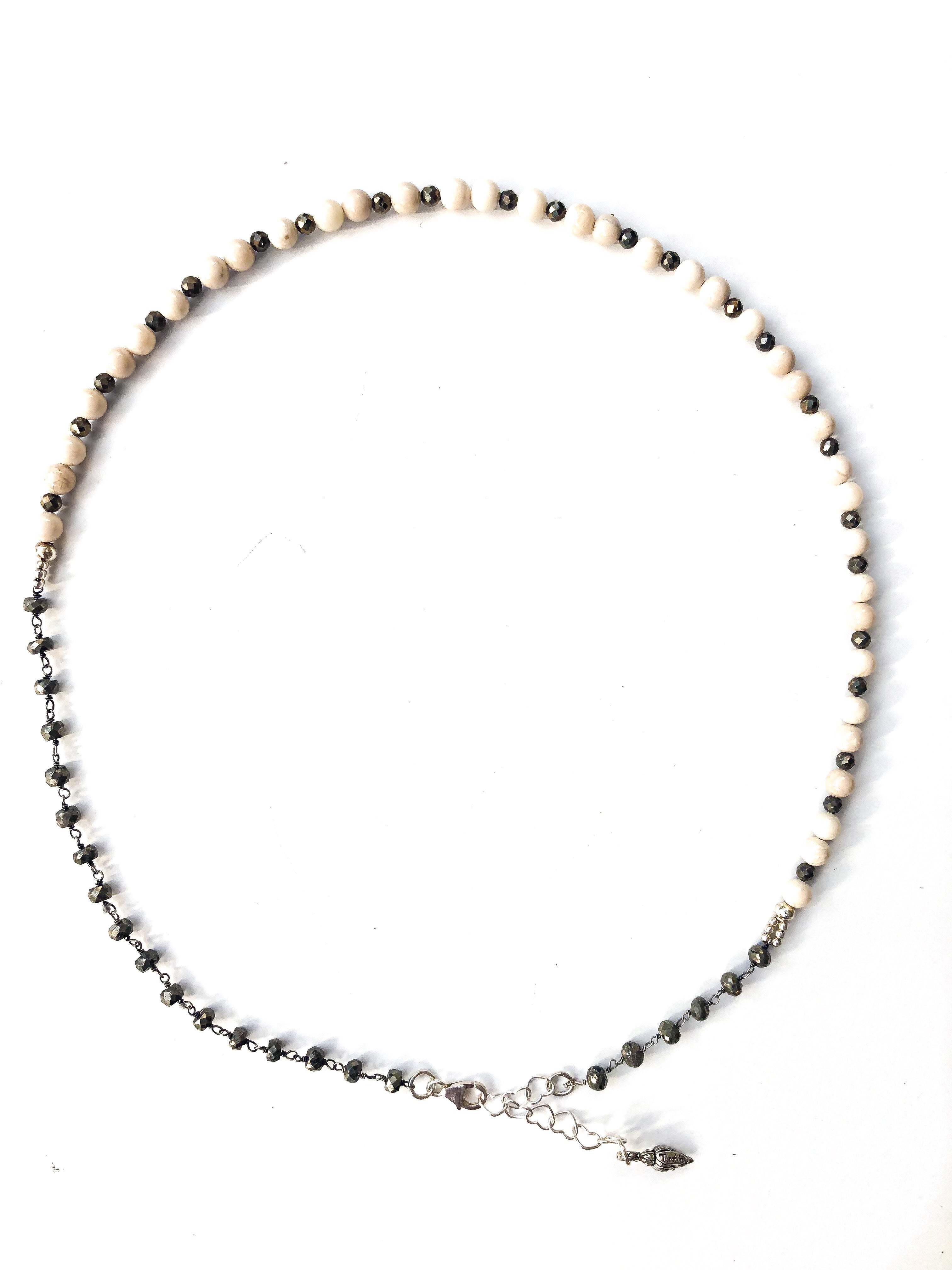 Triple Beauty Pyrite & Mala Wrap- Bracelet /Necklace