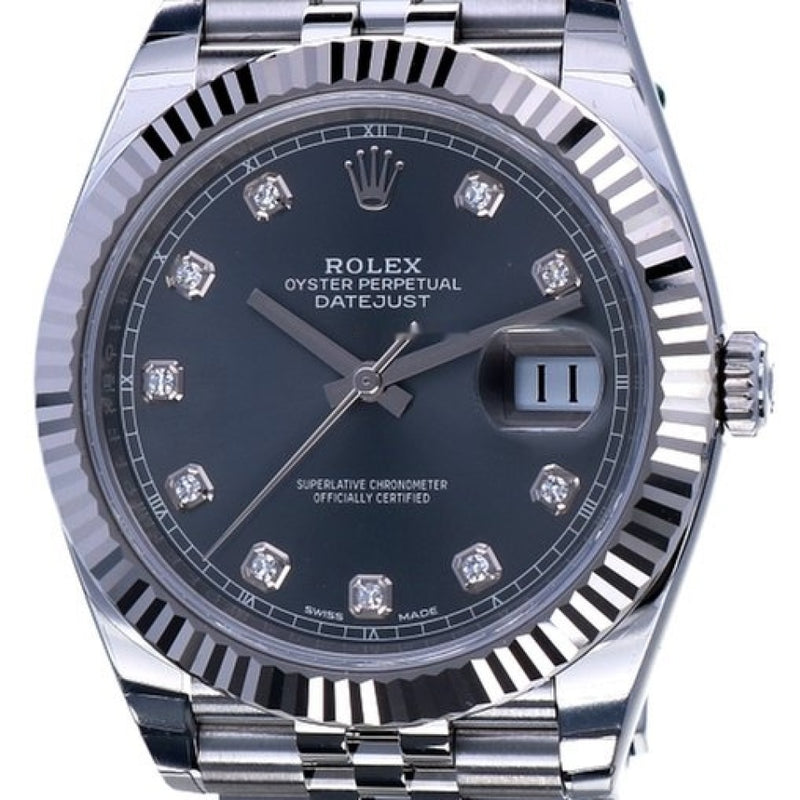 Rolex Datejust 41 Oyster Datejust II Jubilee Steel Rhodium Diamonds 41 mm UNWORN 2021 | Rapport