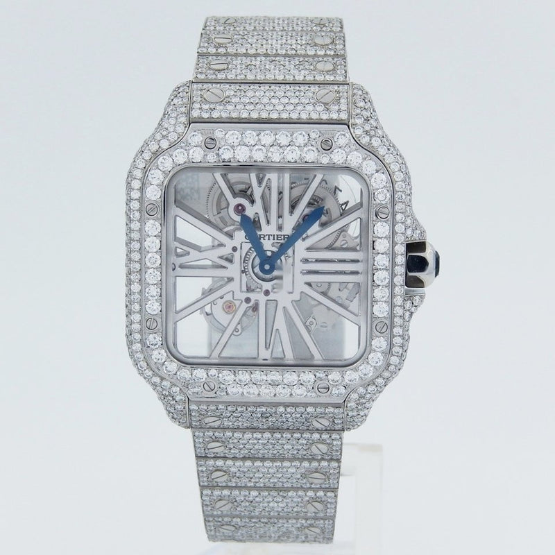 cartier santos iced out