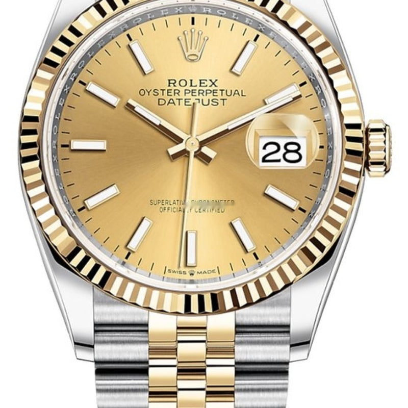 rolex datejust 36 yellow gold