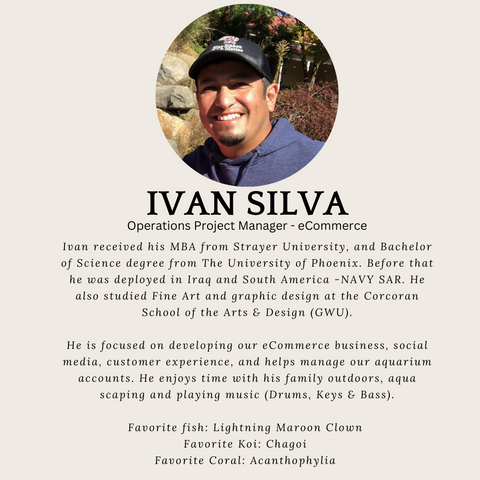 Ivan Silva Headshot and Biography for Blue Ribbon Koi & Marine