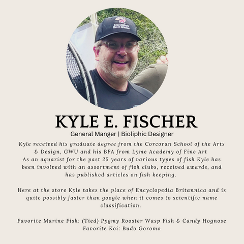 Kyle E. Fischer Headshot and Bio for Blue Ribbon Koi & Marine