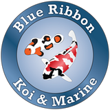 Blue Ribbon Koi and Maribe logo button