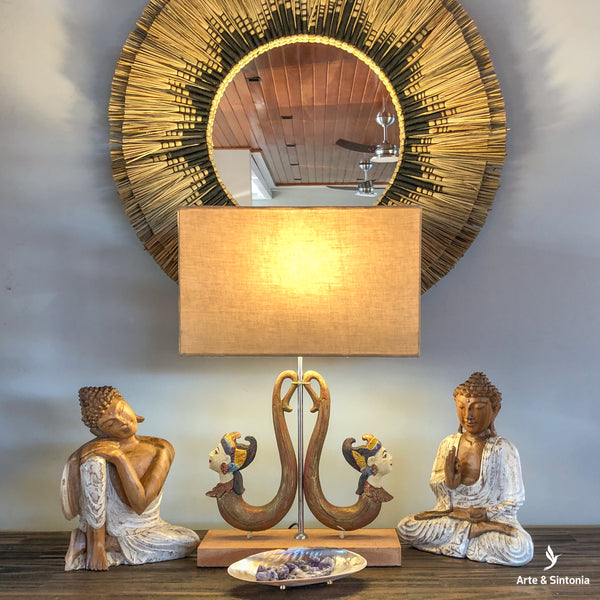 round-wall-mirror-mobile-sideboard-artistic-sculpture-zen-diffuse-lighting-lamp