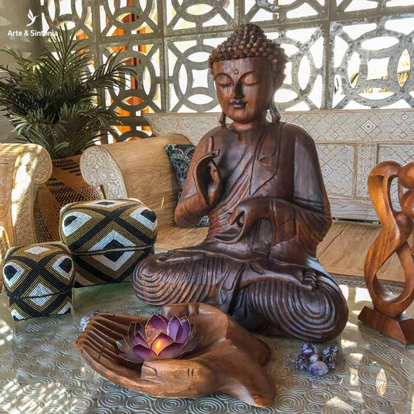 zen-home-decor-boho-design-espiritualidad-budismo-rústico-estilo-madera-perlas-bambú