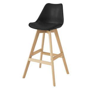 SoBuy FST69-Sch Tabouret de bar Chaise haute Tabourets de bar avec repose-pieds Hêtre noir