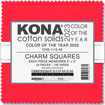 Robert Kaufman, Kona Solids 5in Fabric Squares (42 Pcs) Parchment