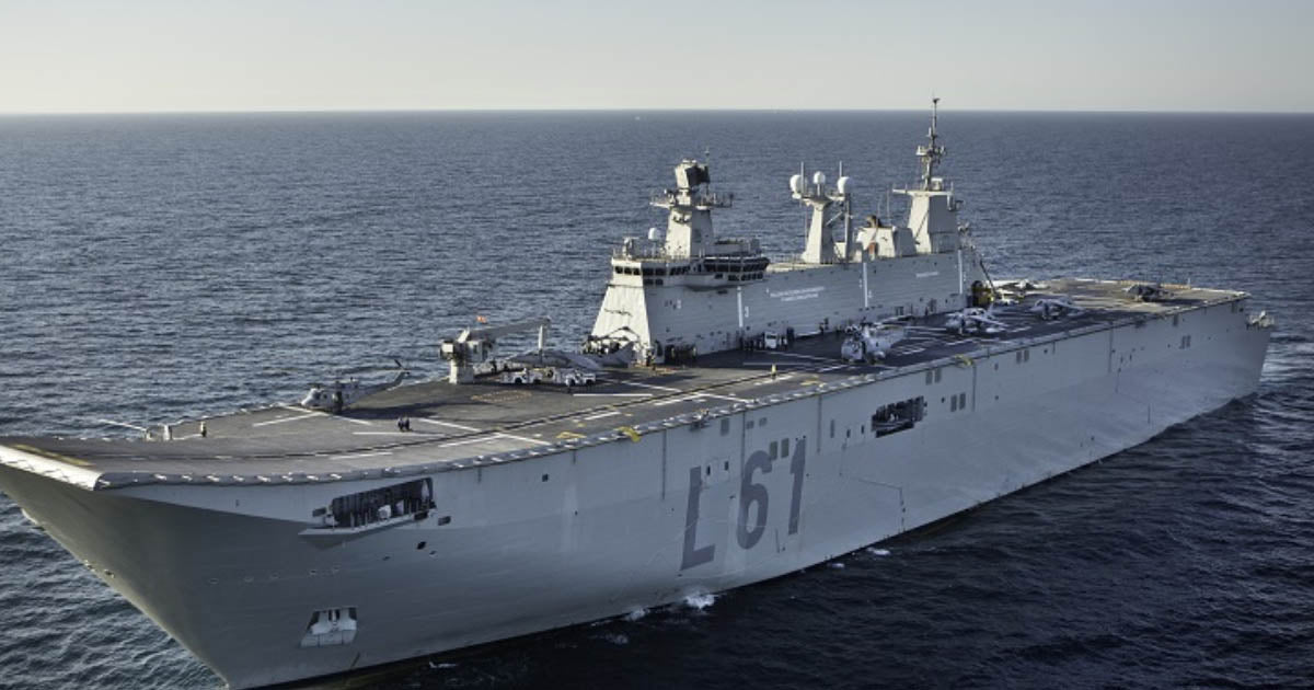 La Armada Española cuenta con un buque especial que lleva el nombre de JUAN CARLOS I