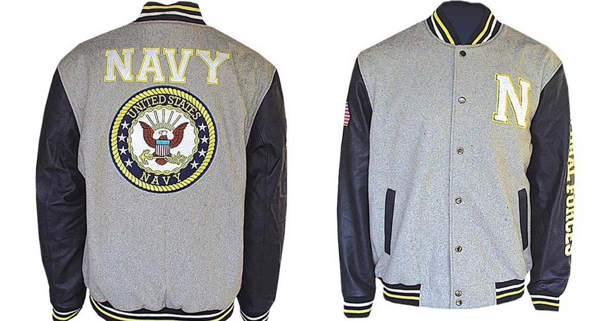 JWM Varsity Chaqueta US Navy para hombre es una opción grandiosa entre las chaquetas navy