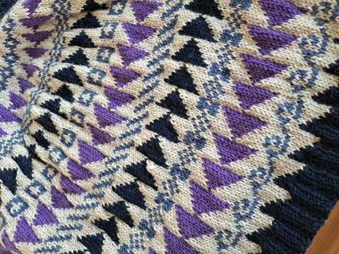 A close up of the fairisle