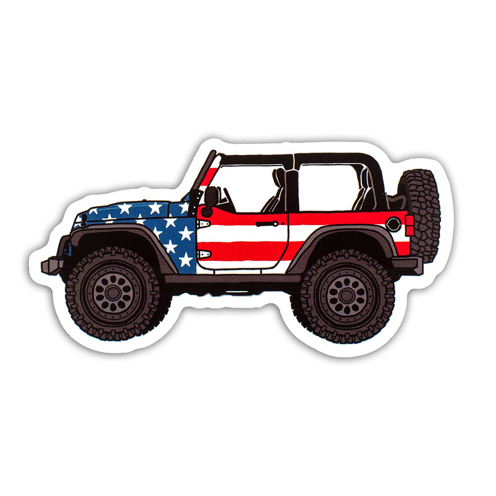 Jeep - USA Flag Sticker – JEDCo