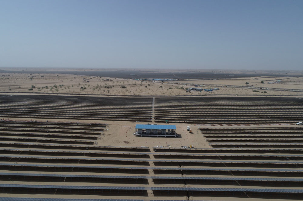 View of the solar power plants in india
