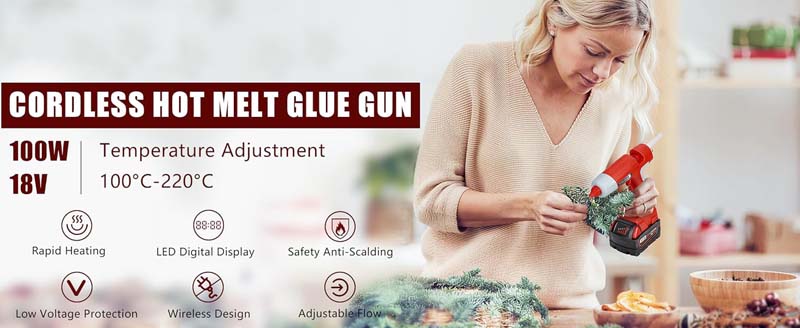 Cordless Hot Melt Glue Gun, Wireless Cordless Glue Gun