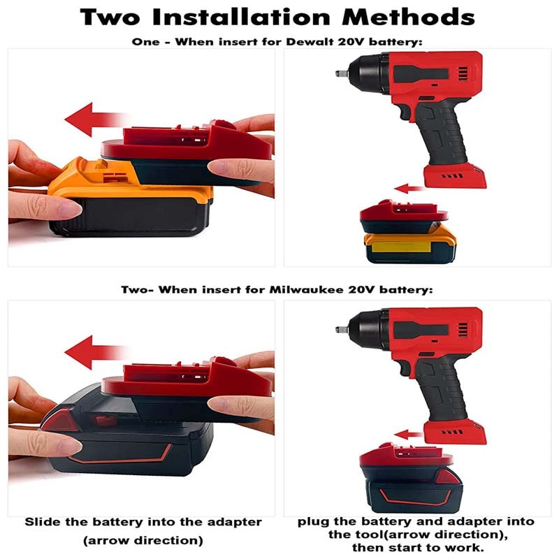 Powuse Milwaukee Dewalt To Snap-on Battery Adapter