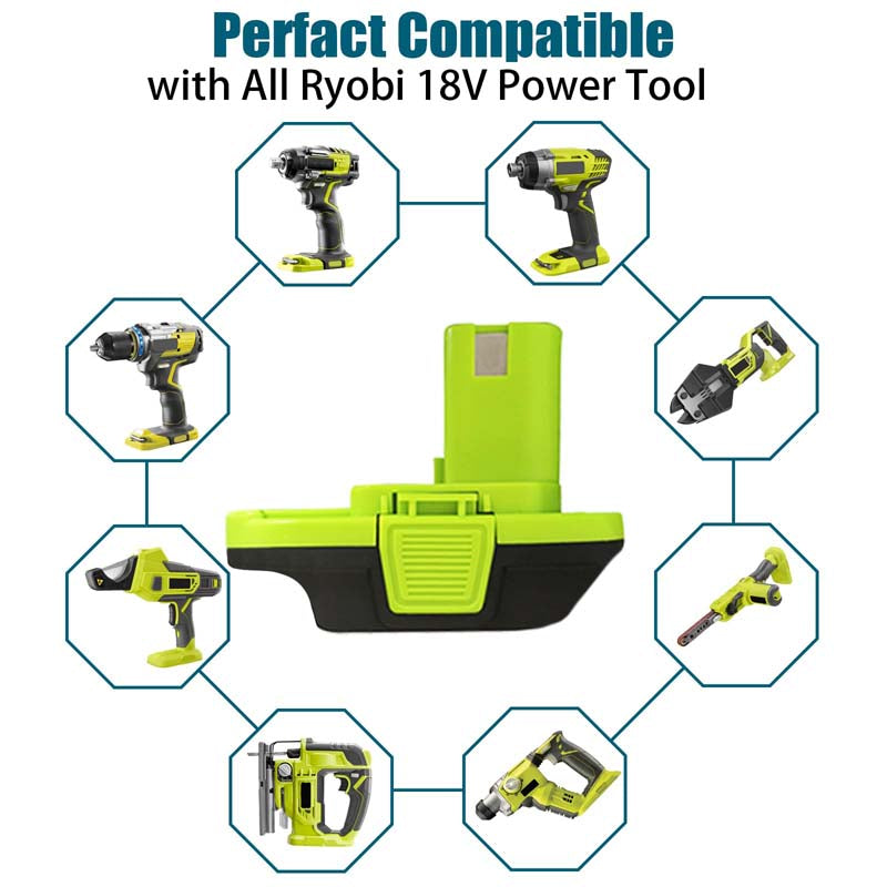 Powuse Makita To Ryobi Battery Adapter Green