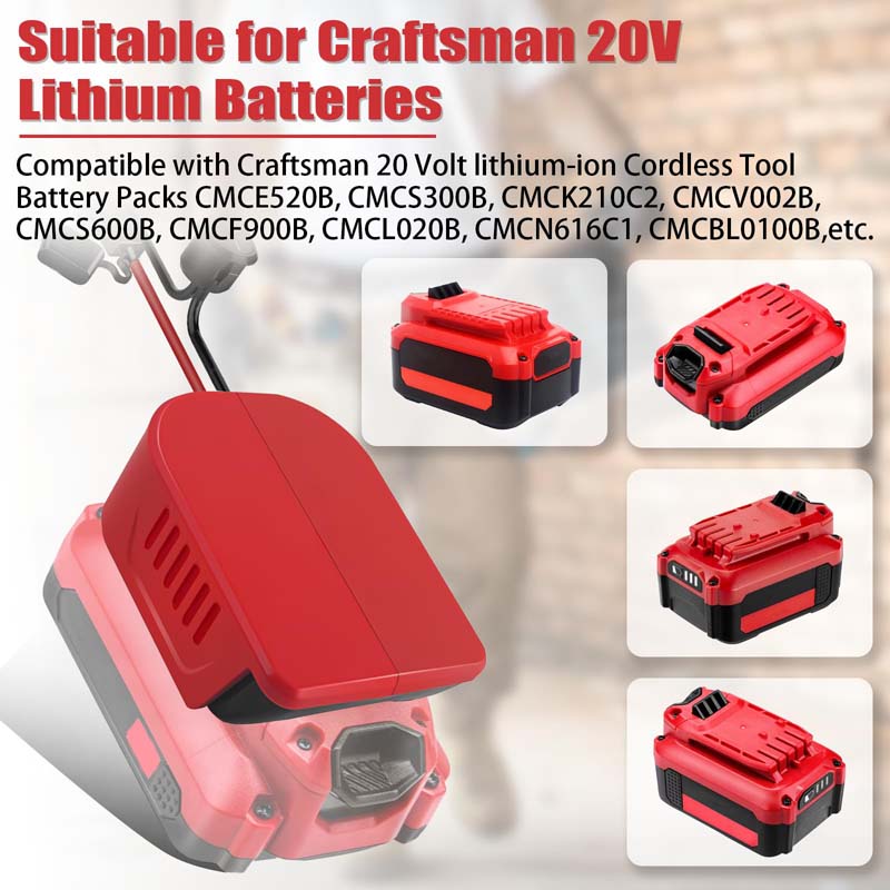 Craftsman 20V Battery Power Wheels Adapter with Switch & Fuse | Powuse