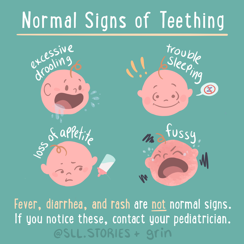 What are the signs of teething 