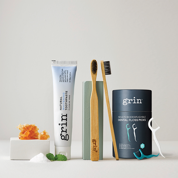 Whitening Toothpaste & 2pk Bio Toothbrush Set